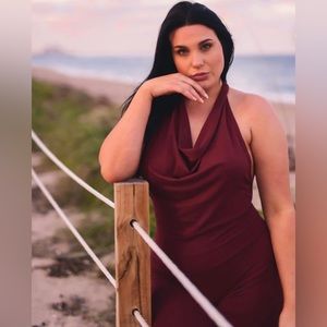 Aria Lattner Original Jumpsuit-Merlot